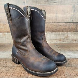 Ariat Unbridled Roper Women 10B Cowgirl Western Boot 10015374 Leather Pull On